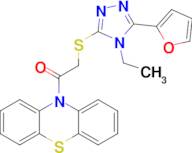 2-{[4-Ethyl-5-(furan-2-yl)-4H-1,2,4-triazol-3-yl]sulfanyl}-1-(10H-phenothiazin-10-yl)ethan-1-one