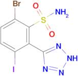 6-Bromo-3-iodo-2-(2H-tetrazol-5-yl)benzenesulfonamide