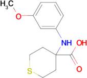 4-((3-Methoxyphenyl)amino)tetrahydro-2H-thiopyran-4-carboxylic acid