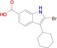 2-Bromo-3-cyclohexyl-1H-indole-6-carboxylic acid