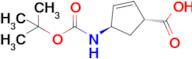 (1R,4R)-4-((tert-Butoxycarbonyl)amino)cyclopent-2-ene-1-carboxylic acid