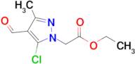 Ethyl 2-(5-chloro-4-formyl-3-methyl-1H-pyrazol-1-yl)acetate