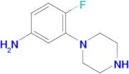 4-Fluoro-3-(piperazin-1-yl)aniline