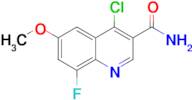 4-Chloro-8-fluoro-6-methoxyquinoline-3-carboxamide