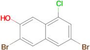 3,6-Dibromo-8-chloronaphthalen-2-ol