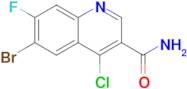 6-Bromo-4-chloro-7-fluoroquinoline-3-carboxamide