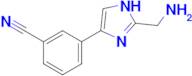 3-[2-(aminomethyl)-1H-imidazol-4-yl]benzonitrile