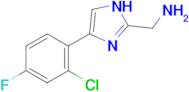 1-[4-(2-chloro-4-fluorophenyl)-1H-imidazol-2-yl]methanamine