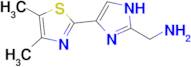 1-[4-(4,5-dimethyl-1,3-thiazol-2-yl)-1H-imidazol-2-yl]methanamine