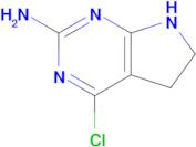 5H-Pyrrolo[2,3-d]pyrimidin-2-amine, 4-chloro-6,7-dihydro-