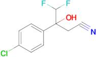 3-(4-Chlorophenyl)-4,4-difluoro-3-hydroxybutanenitrile