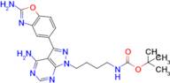 tert-Butyl (4-(4-amino-3-(2-aminobenzo[d]oxazol-5-yl)-1H-pyrazolo[3,4-d]pyrimidin-1-yl)butyl)car...