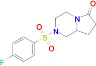 2-((4-Fluorophenyl)sulfonyl)hexahydropyrrolo[1,2-a]pyrazin-6(2H)-one