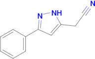 2-(3-phenyl-1H-pyrazol-5-yl)acetonitrile