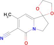 7'-Methyl-5'-oxo-3',5'-dihydro-2'H-spiro[[1,3]dioxolane-2,1'-indolizine]-6'-carbonitrile