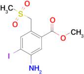 Methyl 5-amino-4-iodo-2-((methylsulfonyl)methyl)benzoate