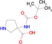 (S)-3-((tert-Butoxycarbonyl)amino)pyrrolidine-3-carboxylic acid