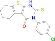 4-(4-chlorophenyl)-5-sulfanylidene-8-thia-4,6-diazatricyclo[7.4.0.0²,⁷]trideca-1(9),2(7)-dien-3-one