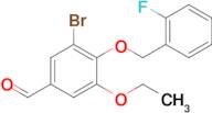 3-Bromo-5-ethoxy-4-[(2-fluorobenzyl)oxy]benzaldehyde