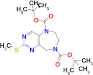 di-tert-Butyl 2-(methylthio)-6,7-dihydro-5H-pyrimido[5,4-e][1,4]diazepine-5,8(9H)-dicarboxylate