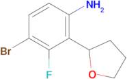 4-Bromo-3-fluoro-2-(tetrahydrofuran-2-yl)aniline