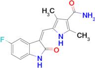 (Z)-5-((5-Fluoro-2-oxoindolin-3-ylidene)methyl)-2,4-dimethyl-1H-pyrrole-3-carboxamide