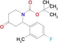 tert-Butyl 2-(4-fluoro-2-methylphenyl)-4-oxopiperidine-1-carboxylate