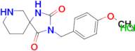 3-(4-methoxybenzyl)-1,3,7-triazaspiro[4.5]decane-2,4-dione hydrochloride