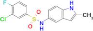 Benzenesulfonamide, 3-chloro-4-fluoro-N-(2-methyl-1H-indol-5-yl)-