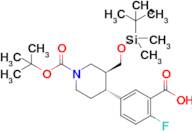 5-[(3S,4R)-1-[(tert-butoxy)carbonyl]-3-{[(tert-butyldimethylsilyl)oxy]methyl}piperidin-4-yl]-2-fluorobenzoic acid