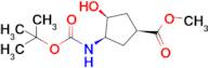 Methyl (1S,3R,4S)-3-{[(tert-butoxy)carbonyl]amino}-4-hydroxycyclopentane-1-carboxylate