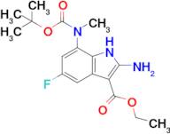 ethyl 2-amino-7-((tert-butoxycarbonyl)(methyl)amino)-5-fluoro-1H-indole-3-carboxylate