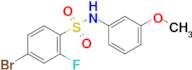 4-bromo-2-fluoro-N-(3-methoxyphenyl)benzenesulfonamide