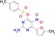 2-Amino-6-(5-methylfuran-2-yl)-5-nitropyrimidin-4-yl 4-methylbenzenesulfonate