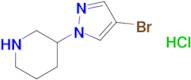 3-(4-Bromo-1H-pyrazol-1-yl)piperidine hydrochloride