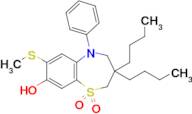 3,3-Dibutyl-8-hydroxy-7-(methylthio)-5-phenyl-2,3,4,5-tetrahydrobenzo[b][1,4]thiazepine 1,1-dioxide