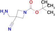 tert-Butyl 3-(aminomethyl)-3-cyanoazetidine-1-carboxylate