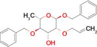 (2R,3R,4R,5R,6S)-3-(Allyloxy)-2,5-bis(benzyloxy)-6-methyltetrahydro-2H-pyran-4-ol