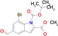 1-(tert-Butyl) 2-methyl 7-bromo-5-formyl-1H-indole-1,2-dicarboxylate