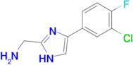 1-[4-(3-chloro-4-fluorophenyl)-1H-imidazol-2-yl]methanamine