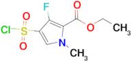 Ethyl 4-(chlorosulfonyl)-3-fluoro-1-methyl-1H-pyrrole-2-carboxylate