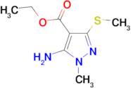 Ethyl 5-amino-1-methyl-3-(methylthio)-1H-pyrazole-4-carboxylate