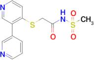 2-([3,3'-Bipyridin]-4-ylthio)-N-(methylsulfonyl)acetamide