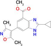 methyl 2-cyclopropyl-6-(3,5-dimethyl-1,2-oxazol-4-yl)-1H-1,3-benzodiazole-4-carboxylate