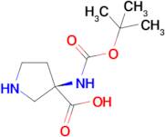 (R)-3-((tert-Butoxycarbonyl)amino)pyrrolidine-3-carboxylic acid