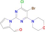 1-(5-Bromo-4-chloro-6-morpholinopyrimidin-2-yl)-1h-pyrrole-2-carbaldehyde