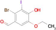 2-Bromo-5-ethoxy-4-hydroxy-3-iodobenzaldehyde