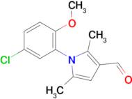 1-(5-Chloro-2-methoxyphenyl)-2,5-dimethyl-1h-pyrrole-3-carbaldehyde