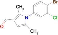 1-(4-Bromo-3-chlorophenyl)-2,5-dimethyl-1h-pyrrole-3-carbaldehyde