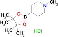 1-Methyl-4-(4,4,5,5-tetramethyl-1,3,2-dioxaborolan-2-yl)piperidine hydrochloride